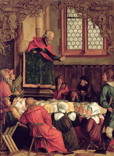 The Sermon of St. Peter, from a polyptych depicting Scenes from the Lives of SS. Peter and Paul by Hans Suess Kulmbach